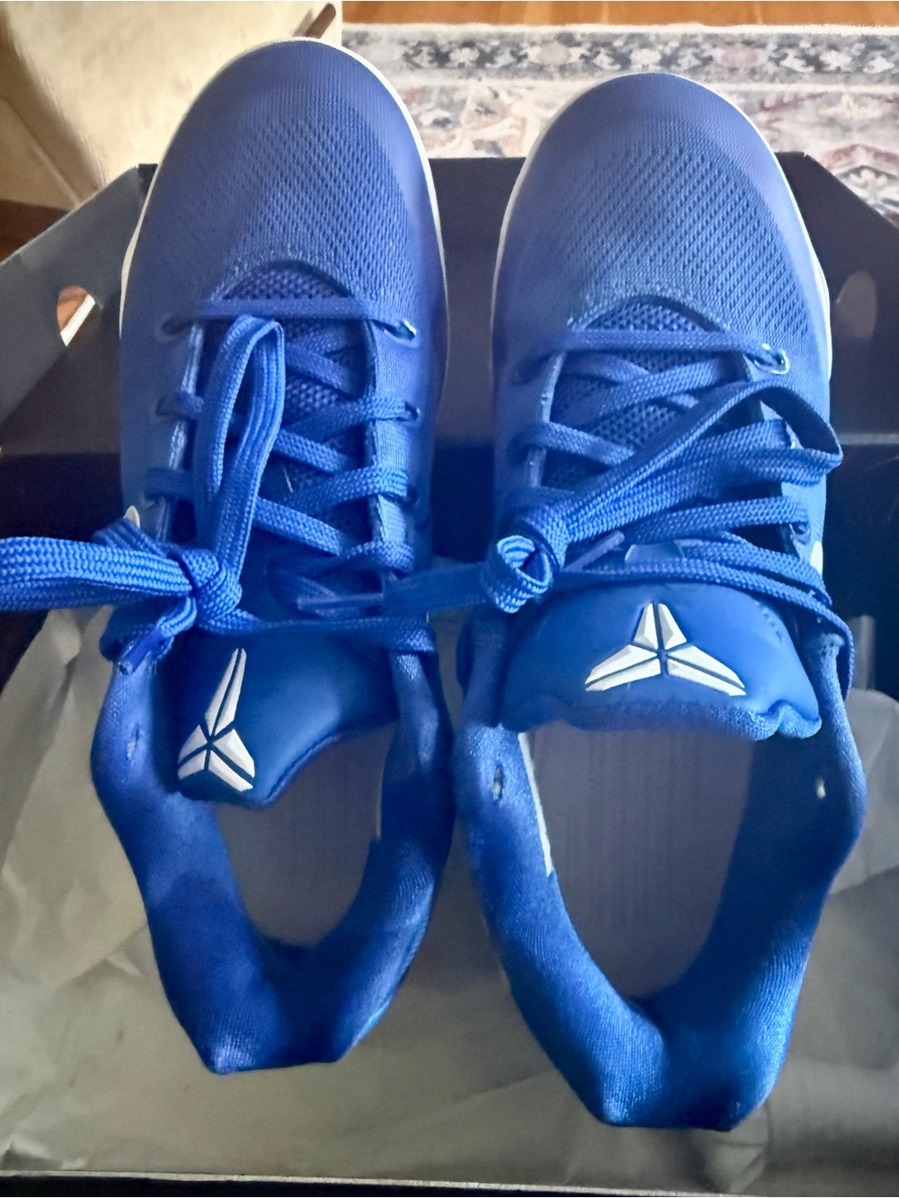 Nike Game Royal and White Kobe IX Elite Low Protro Shoes - Picture 5 of 7